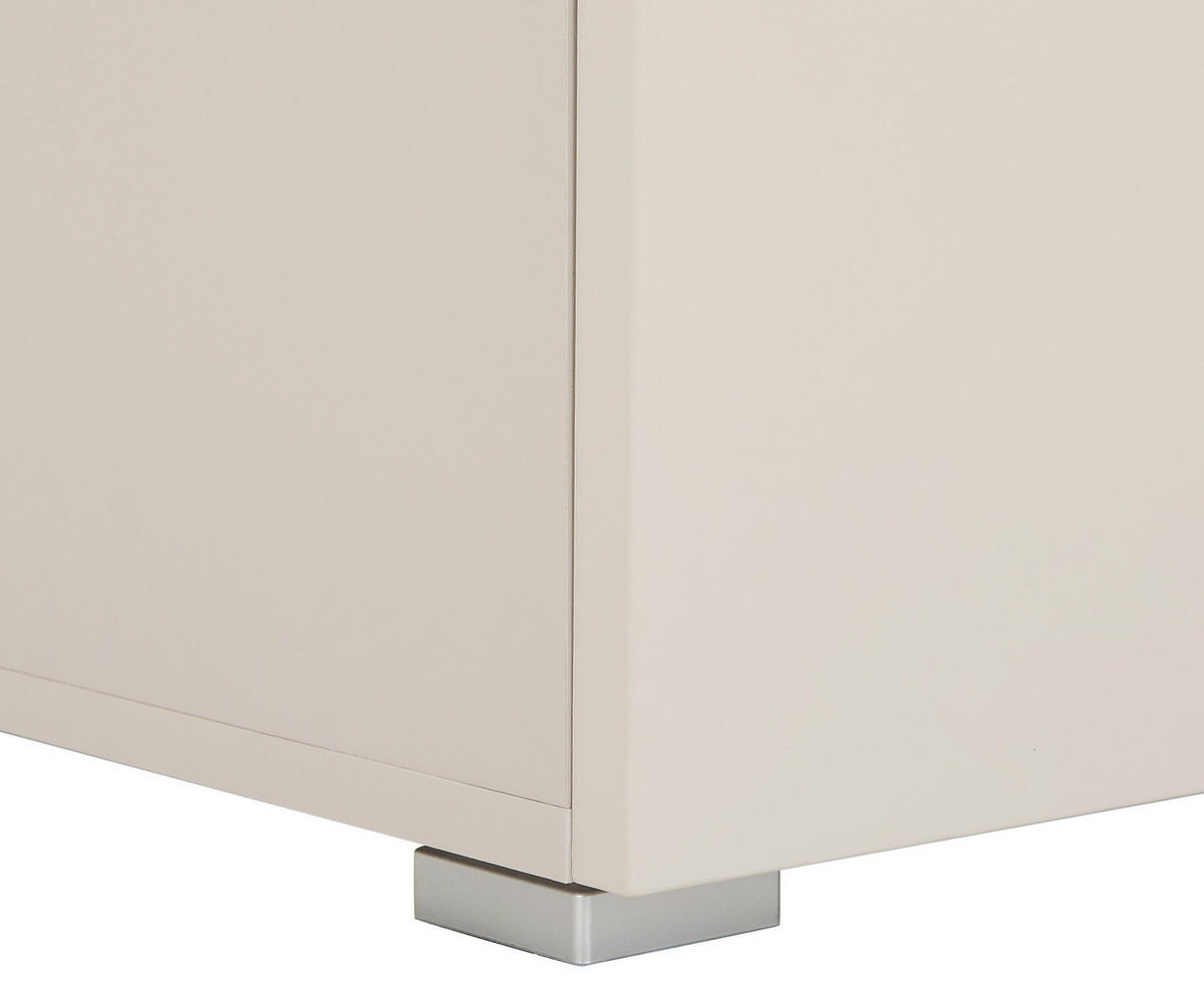 SIDEBOARD Swim 165/80/40 cm 4 Schublade(n)  - Kaschmir/Schwarz, Design, Holzwerkstoff/Kunststoff (165/80/40cm) - MID.YOU