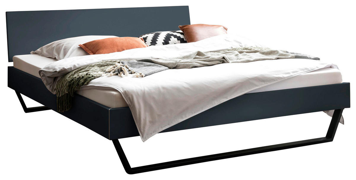 BETT 140/200 cm  in Anthrazit  - Anthrazit, Design, Metall (140/200cm) - Hasena