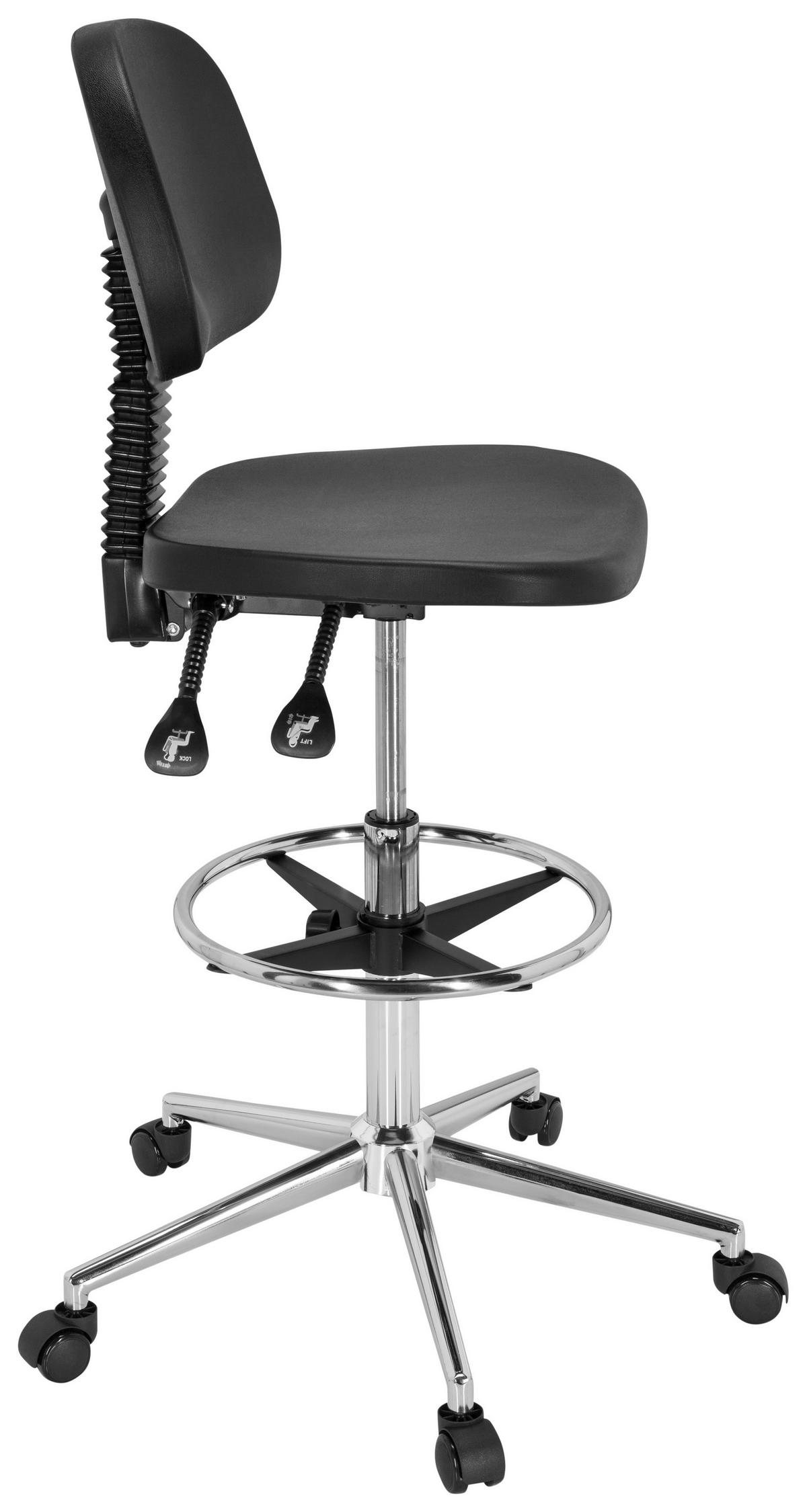 DREHHOCKER Schwarz  - Silberfarben/Schwarz, Basics, Kunststoff/Metall (44/91/50cm) - MID.YOU