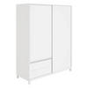 BABYKLEIDERSCHRANK Olli Schiebetürenschrank 2T2S Grau, Weiß  - Weiß/Grau, Basics, Holzwerkstoff (164/204/62cm) - Paidi