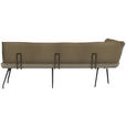 ECKBANK 165/225 cm  in Graubraun  - Graubraun/Schwarz, Design, Textil/Metall (165/225cm) - Moderano