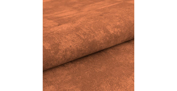 SCHLAFSOFA Chenille Terracotta Rückenkissen, Armlehnenkissen, Bettkasten, Schlaffunktion, Rücken echt  - Terracotta/Schwarz, KONVENTIONELL, Textil/Metall (203/94/96cm) - Carryhome