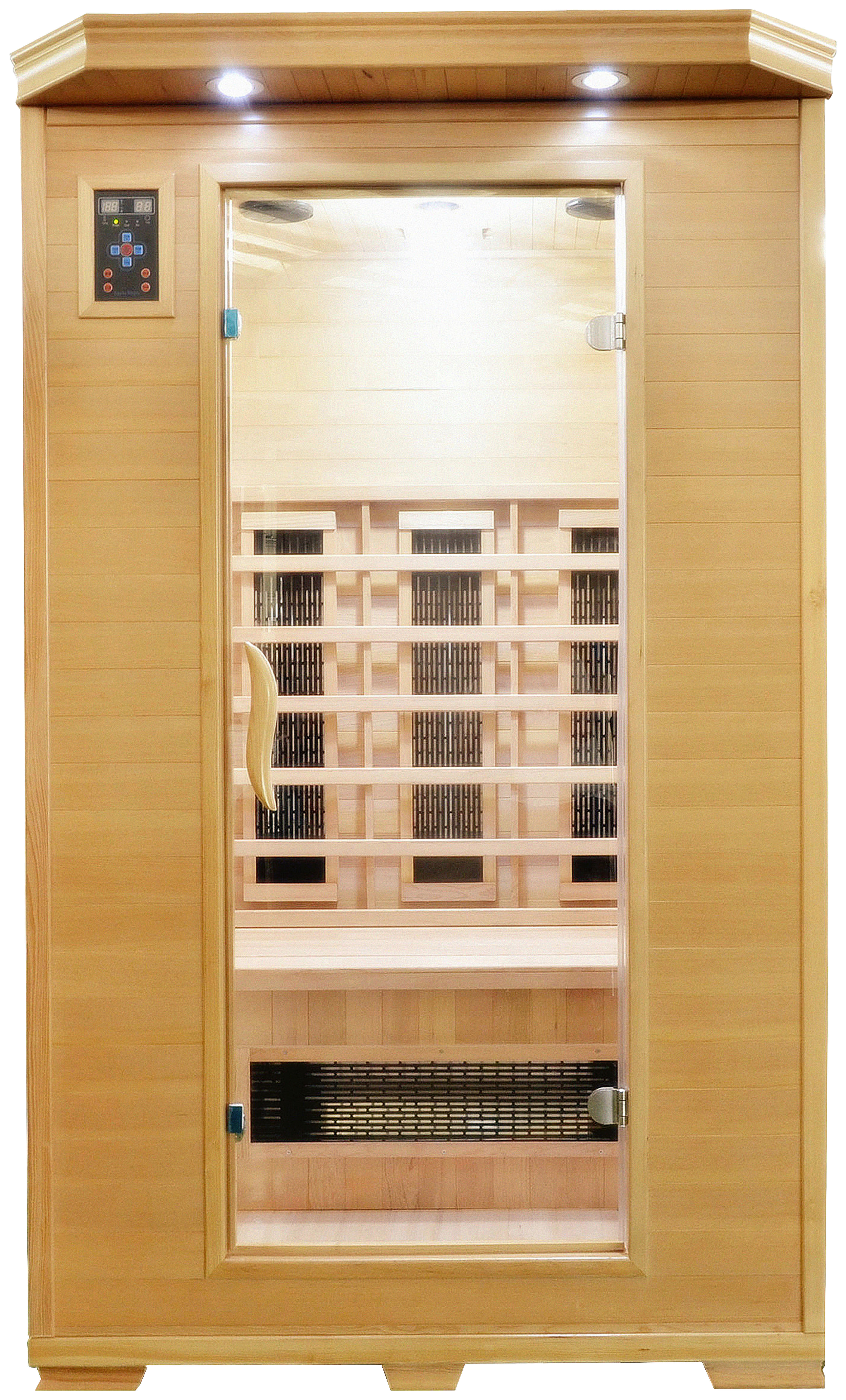 INFRAROTKABINE für 2 Personen  - Braun, Basics, Holz (120/195/120cm) - Sanotechnik