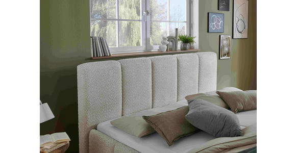 POLSTERBETT 180/200 cm in Creme - Creme/Schwarz, Design, Holz/Textil (180/200cm) - Xora