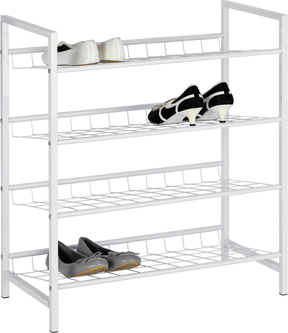 POLICA ZA OBUĆU  bela  metal     - bela, Dizajnerski, metal (63/70/30cm) - Boxxx