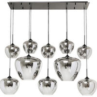 HÄNGELEUCHTE 60/160/110 cm   - Silberfarben, Trend, Glas/Metall (60/160/110cm) - Kare-Design