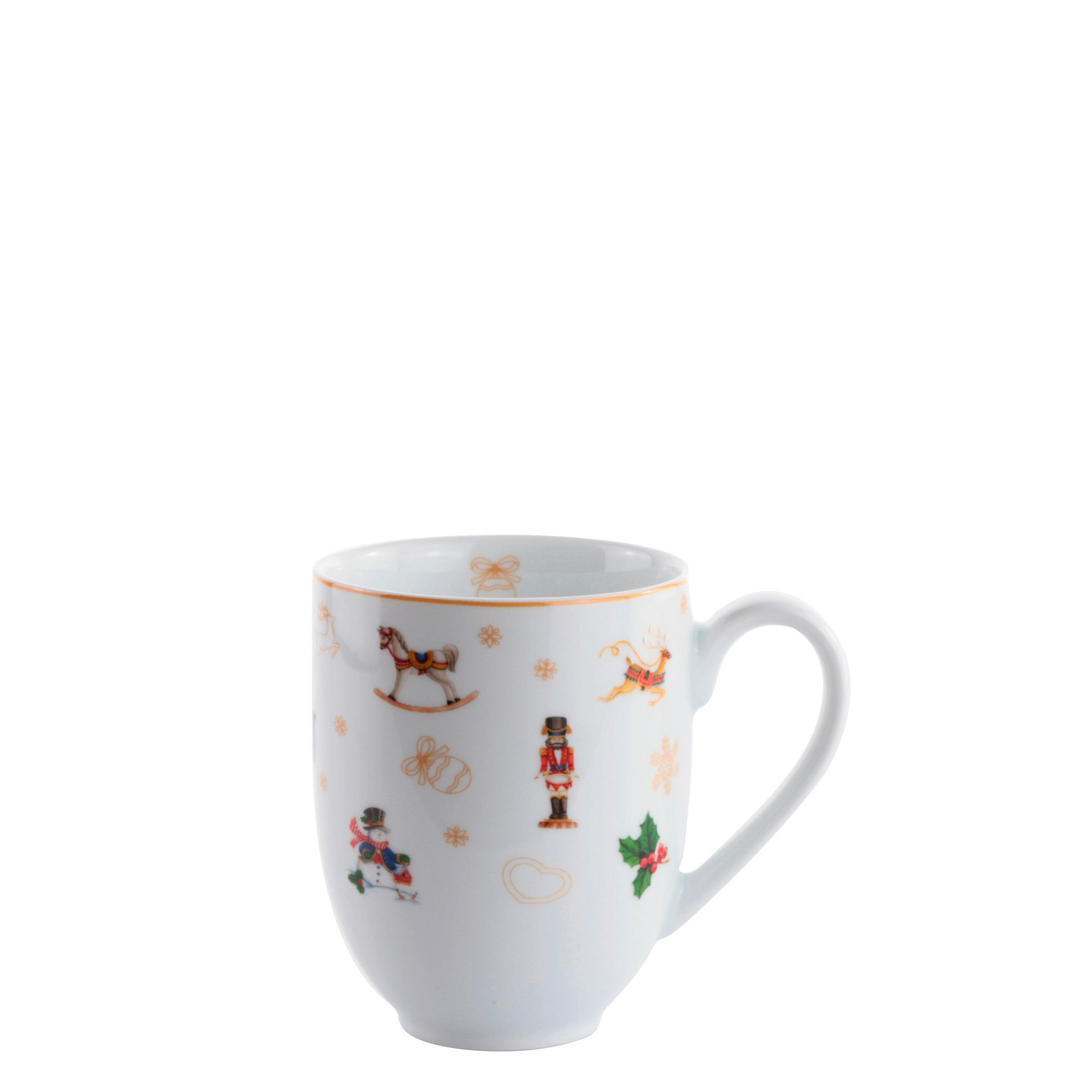 ŠOLJA ZA KAFU - bela, Konvencionalno, keramika (400ml) - X-Mas