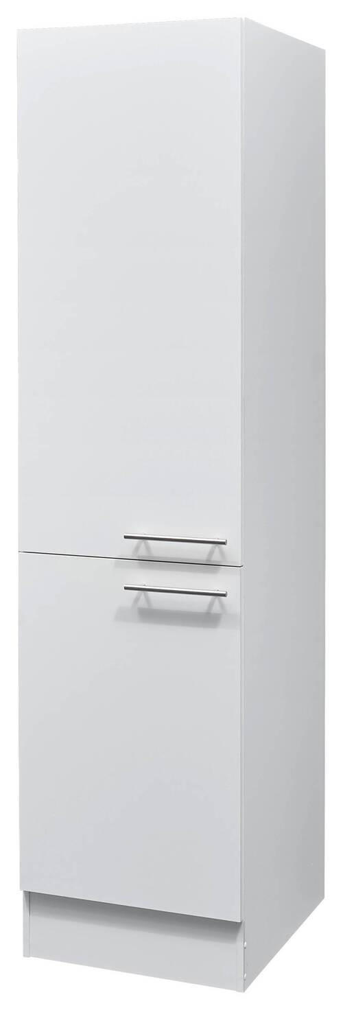 DULAP DE VASE 50/200/57 cm   - alb/culoare inox, Konventionell, metal/material pe bază de lemn (50/200/57cm) - MID.YOU