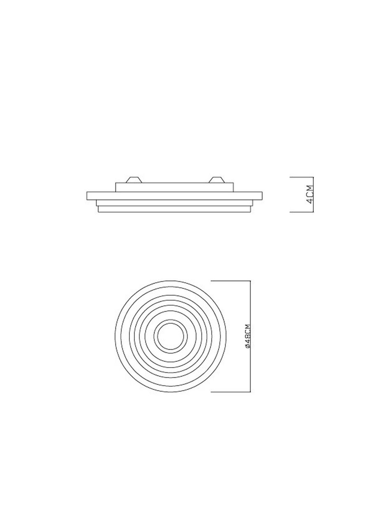 STROPNÍ LED SVÍTIDLO, 50/7 cm  - Design (50/7cm) - Globo