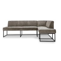 UGAONA KLUPA  siva   - siva/crna, Moderno, drvo/metal (245/157cm) - Livetastic