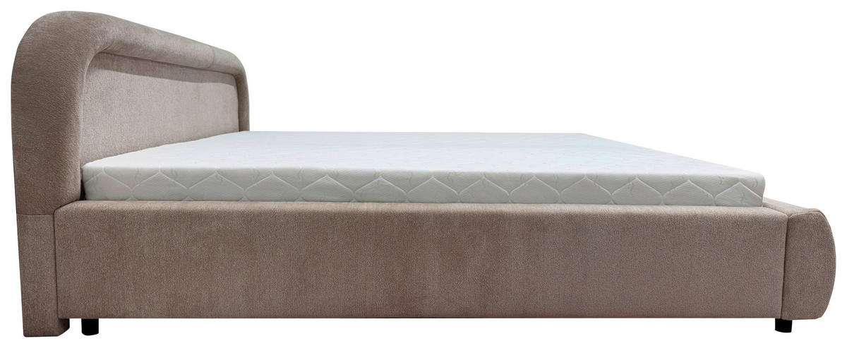 POLSTERBETT Bettkasten, Lattenrost Beige 140/200 cm  - Eichefarben/Beige, MODERN, Holz/Textil (140/200cm) - Livetastic