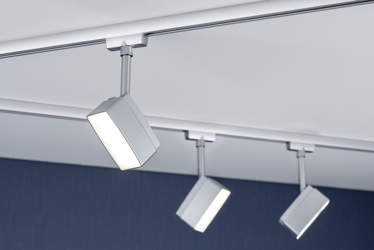 SCHIENENSYSTEM-STRAHLER URail 5/17,5/4,8 cm   - Chromfarben, Basics, Metall (5/17,5/4,8cm) - Paulmann