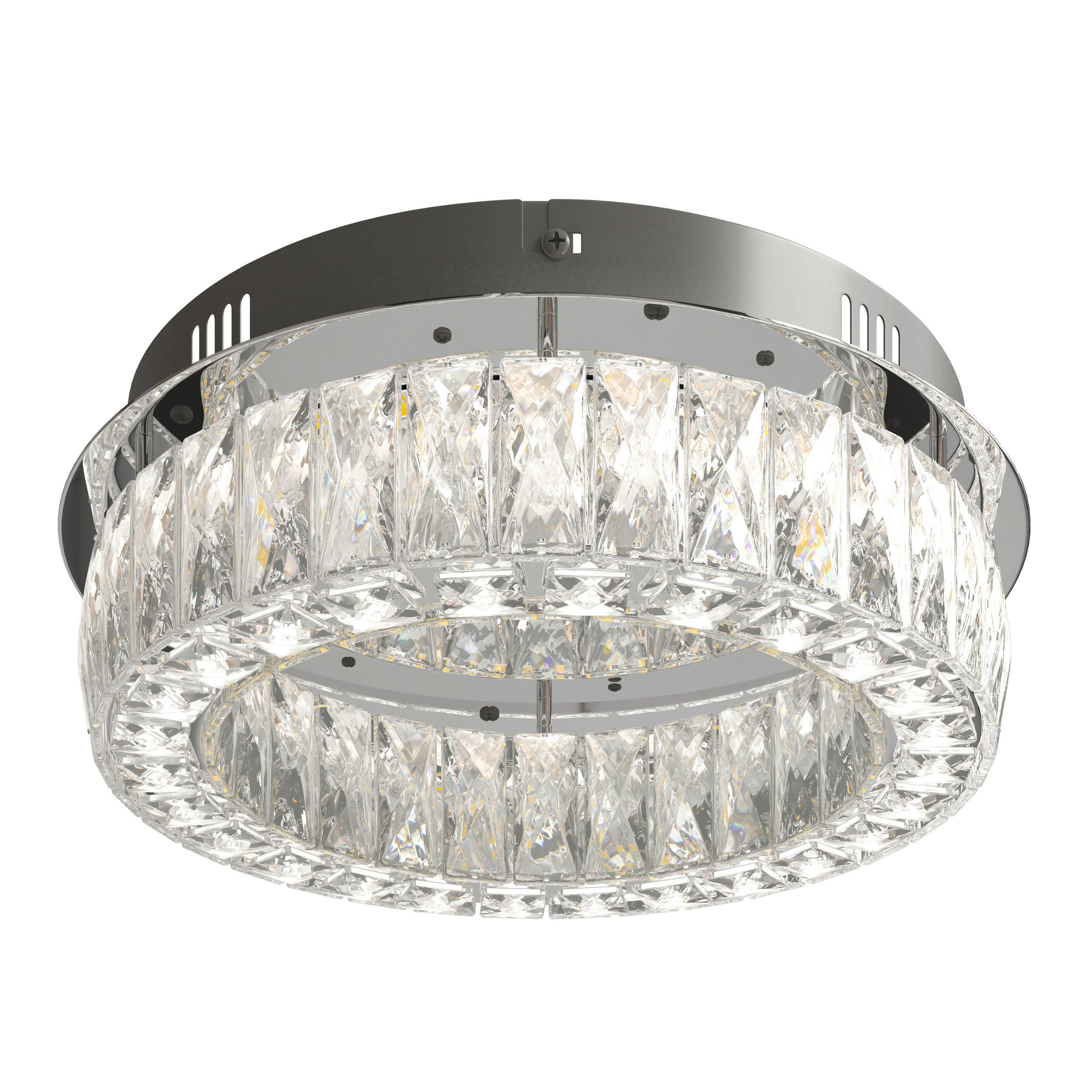 LED-TAKLAMPA Aberdeen 20 W 40/14 cm  - transparent, Klassisk, metall/glas (40/14cm) - Novel