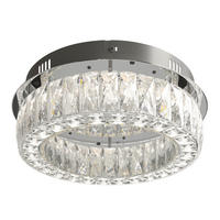 LED-DECKENLEUCHTE Aberdeen 40/14 cm   - Transparent, KONVENTIONELL, Glas/Metall (40/14cm) - Novel