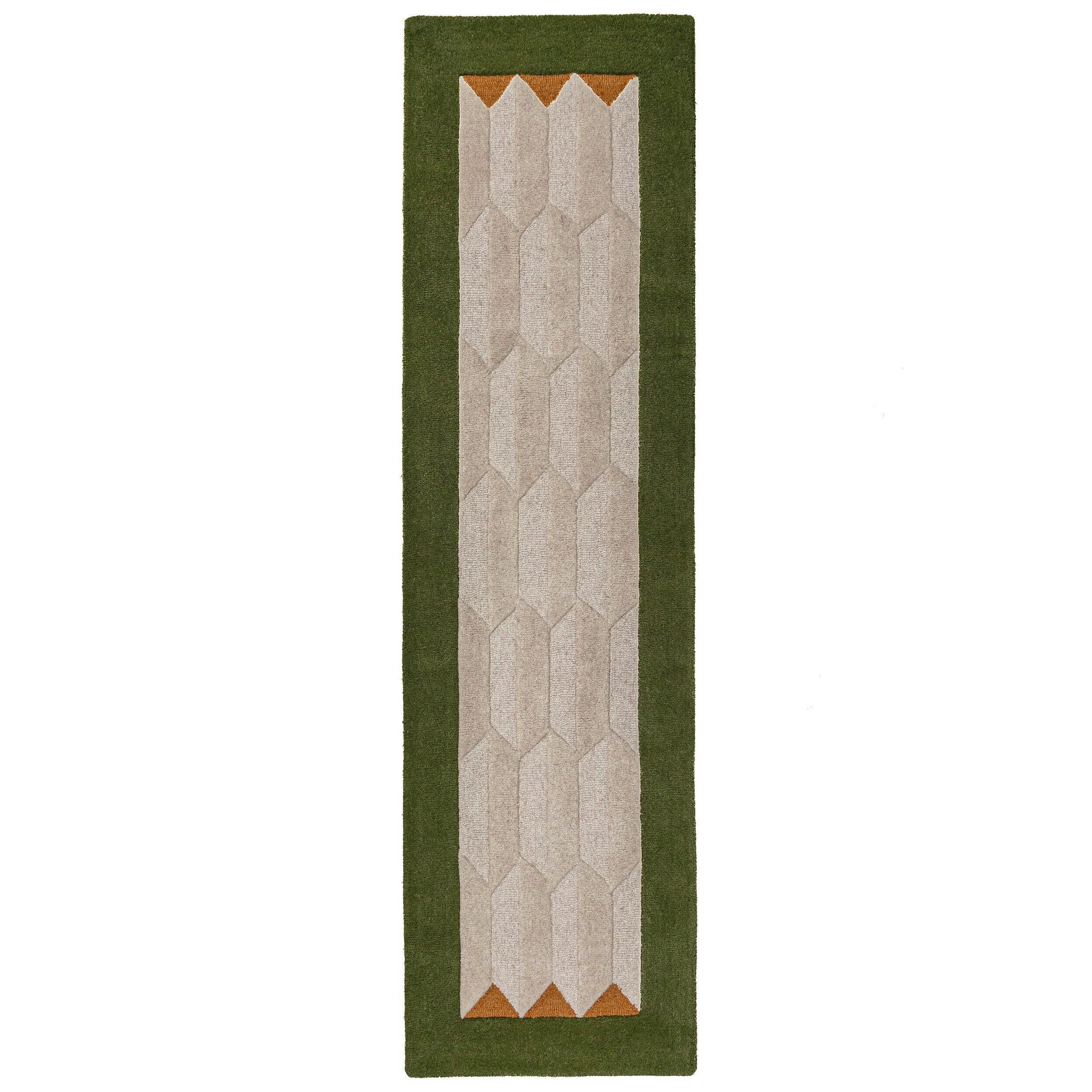 LÄUFER 60/230 cm Apex Olivgrün  - Olivgrün, Basics, Textil (60/230cm) - Flair Rugs