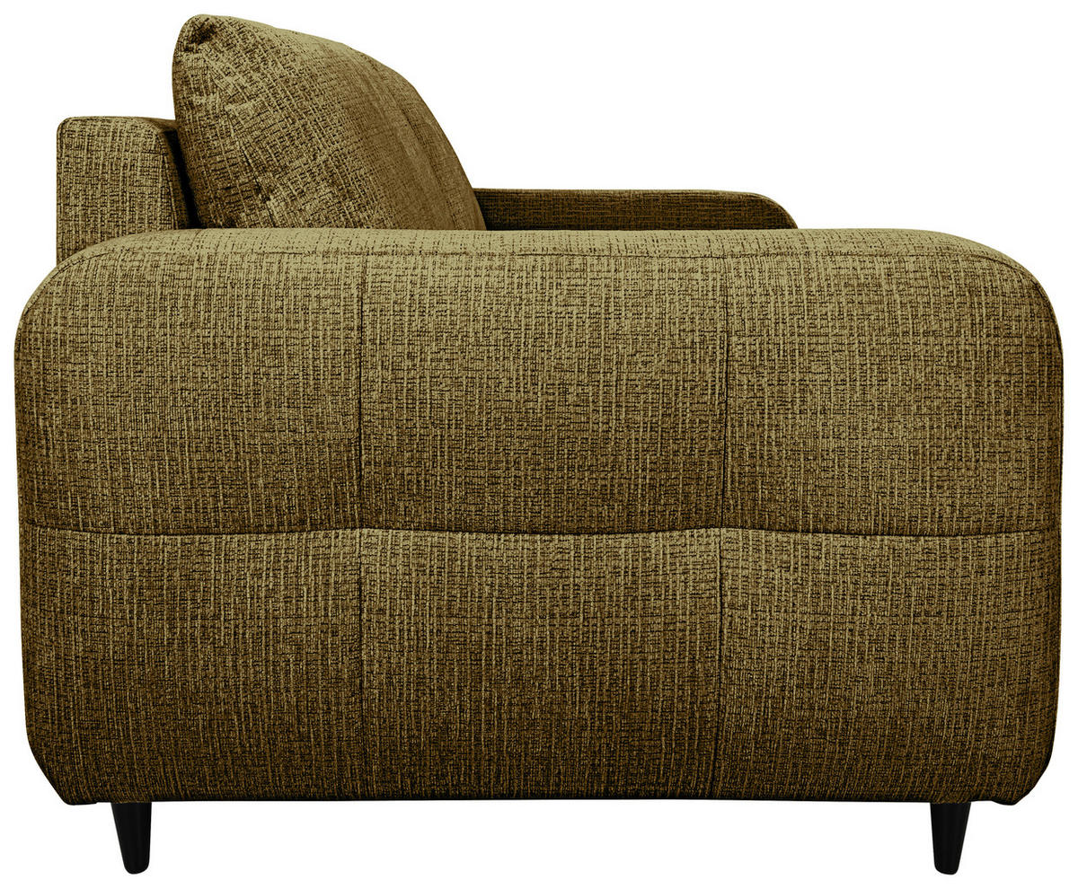 2-SITZER-SOFA Flachgewebe Olivgrün  - Schwarz/Olivgrün, MODERN, Holz/Textil (167/88/101cm) - Lomoco