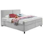 BOXSPRINGBETT 160/200 cm  in Hellgrau  - Hellgrau/Schwarz, KONVENTIONELL, Kunststoff/Textil (160/200cm) - Hom`in