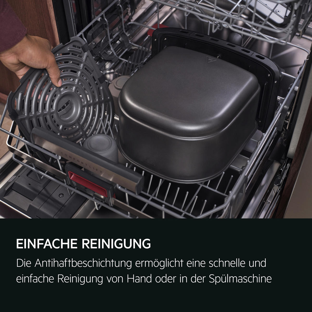 HEIßLUFTFRITTEUSE AAF7SB 6,9 L  - Schwarz, Basics, Kunststoff (32,5/39,7/44,4cm) - AEG
