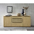 SIDEBOARD 210/85/40 cm  - Eichefarben/Schwarz, KONVENTIONELL, Holzwerkstoff/Kunststoff (210/85/40cm) - Venda