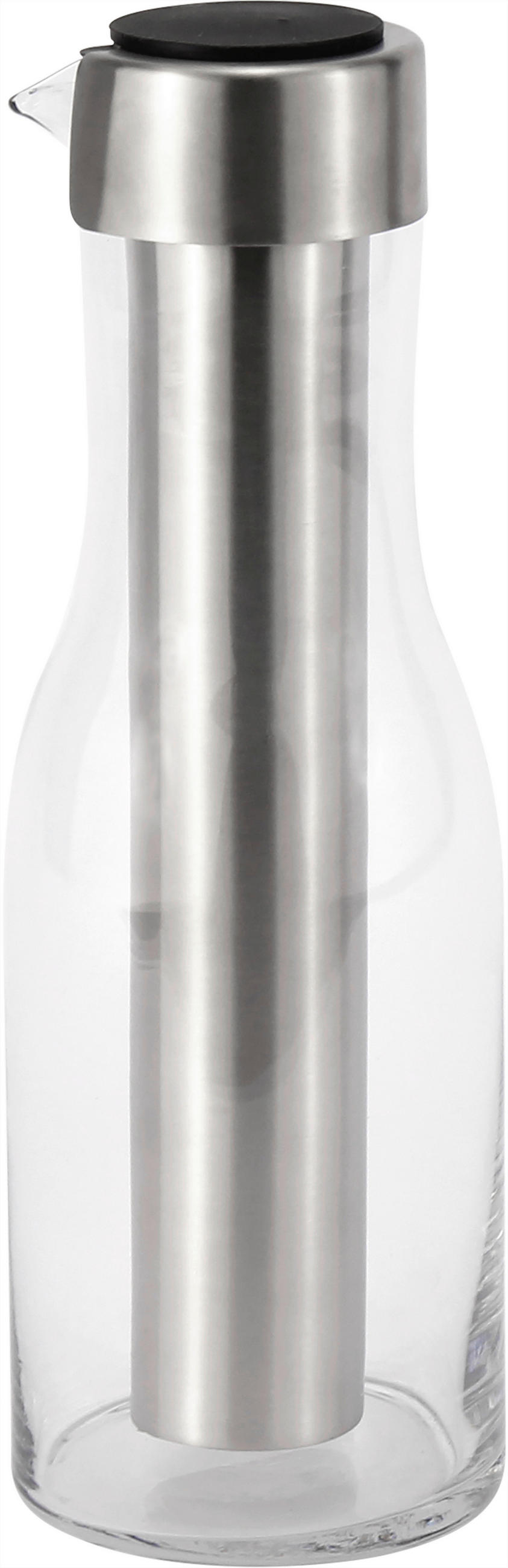 KARAF     1,6 l    - prozirna/boja nerđajućeg čelika, Osnovno, staklo/metal (10,2/30,2cm) - Novel