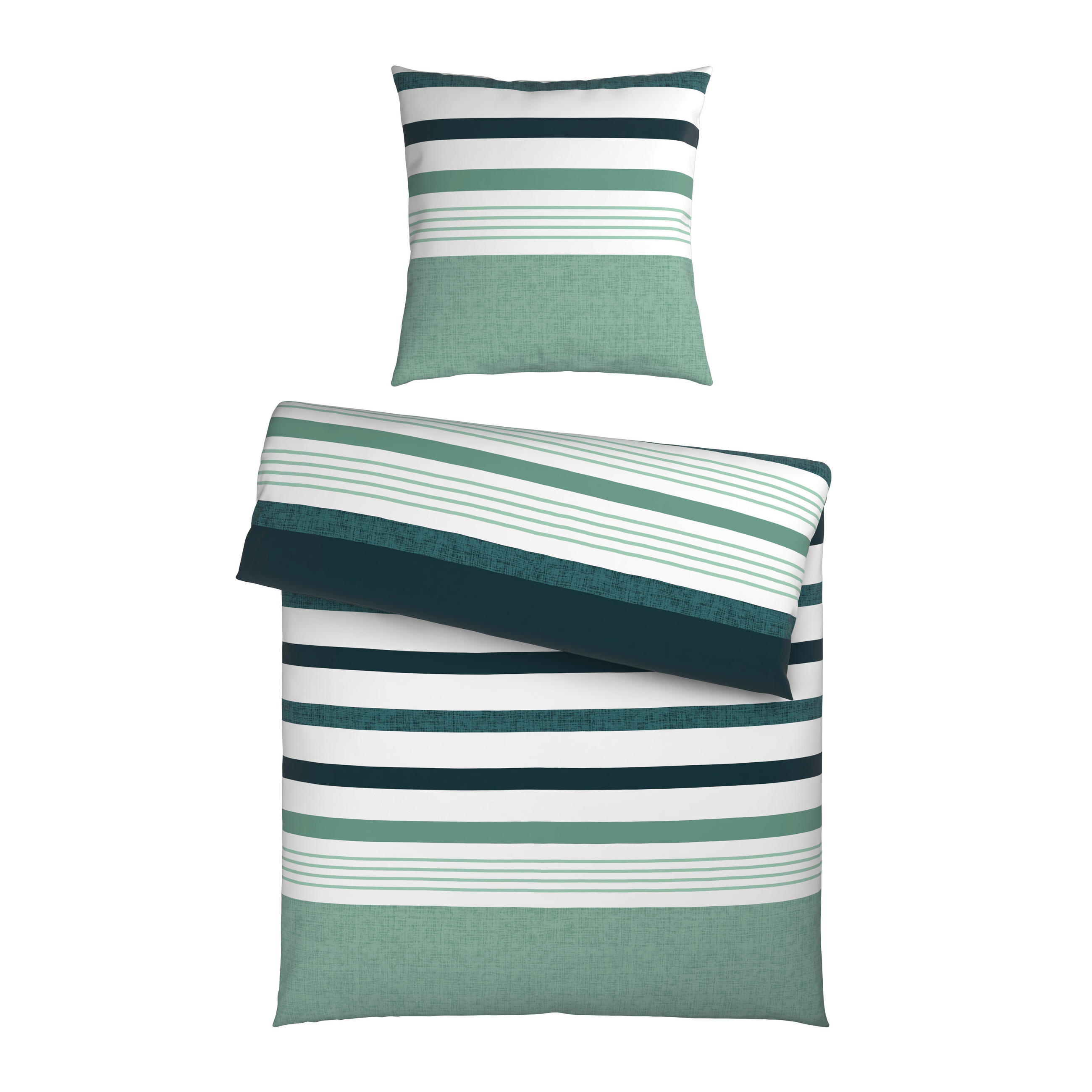 BETTWÄSCHE Elis Renforcé 135/200 cm  - Grün, KONVENTIONELL, Textil (135/200cm) - Novel