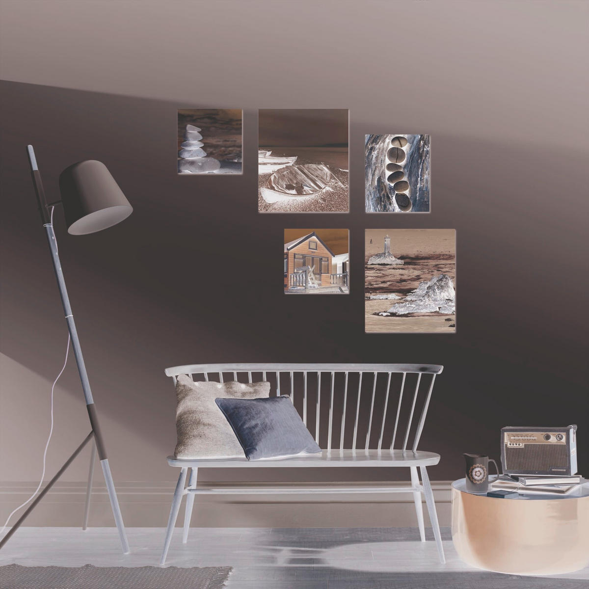 LEINWANDBILD Strand & Meer 60/80/3 cm  - Blau, Basics, Wellpappe/Textil (60/80/3cm)