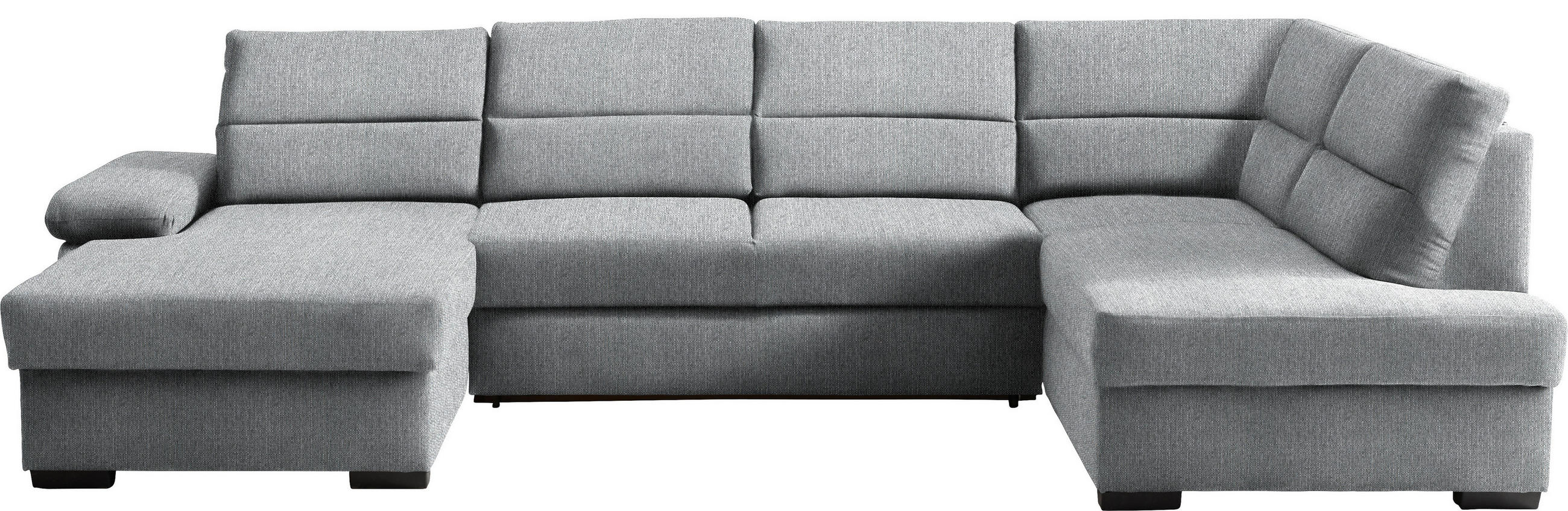 WOHNLANDSCHAFT in Webstoff Grau  - Dunkelbraun/Grau, Konventionell, Kunststoff/Textil (166/319/183cm) - Cantus