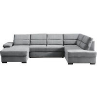 WOHNLANDSCHAFT in Webstoff Grau  - Dunkelbraun/Grau, Konventionell, Kunststoff/Textil (166/319/183cm) - Cantus