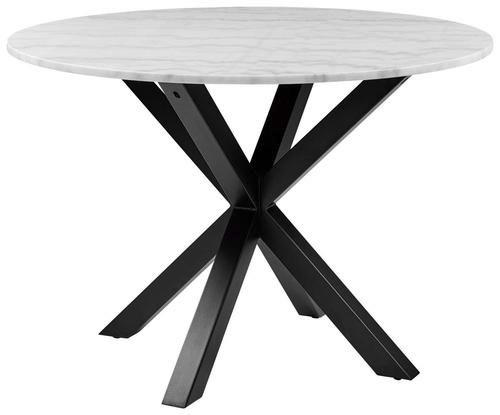 ESSTISCH in Metall, Stein - Schwarz/Weiß, KONVENTIONELL, Stein/Metall (110/76cm) - MID.YOU
