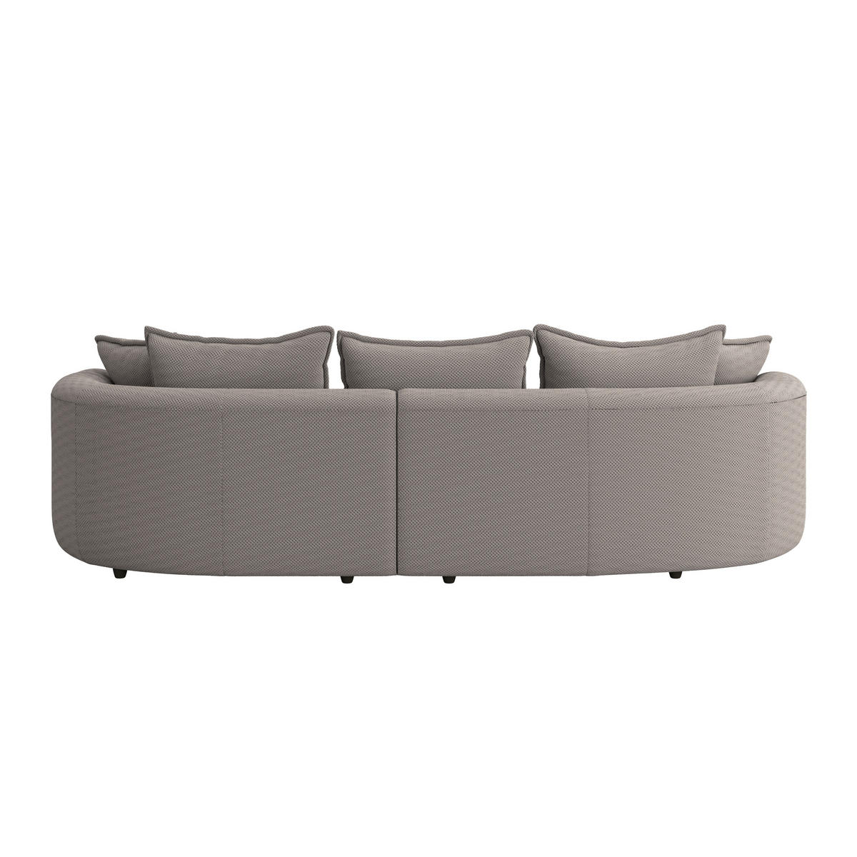 ECKSOFA LEVI Cappuccino Velours, Struktur  - Schwarz/Cappuccino, MODERN, Kunststoff/Textil (287/168cm) - Livetastic