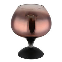 TISCHLEUCHTE 15/20,5 cm   - Klar/Schwarz, Basics, Glas/Metall (15/20,5cm) - Globo