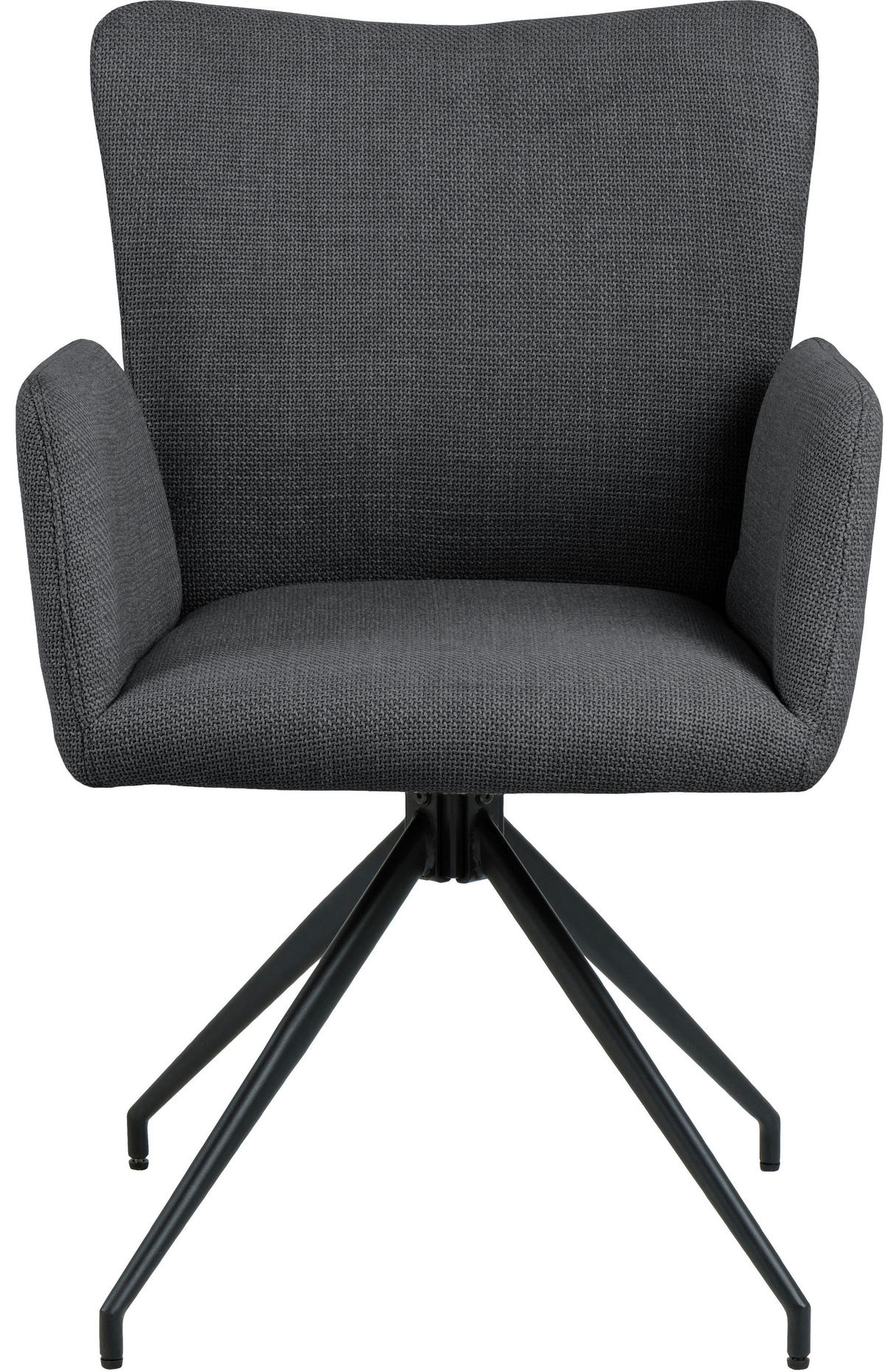 STOLICA S NASLONOM ZA RUKE  tamno siva  tekstil      - tamno siva/crna, Design, tekstil/metal (57,5/86/61,5cm) - MID.YOU