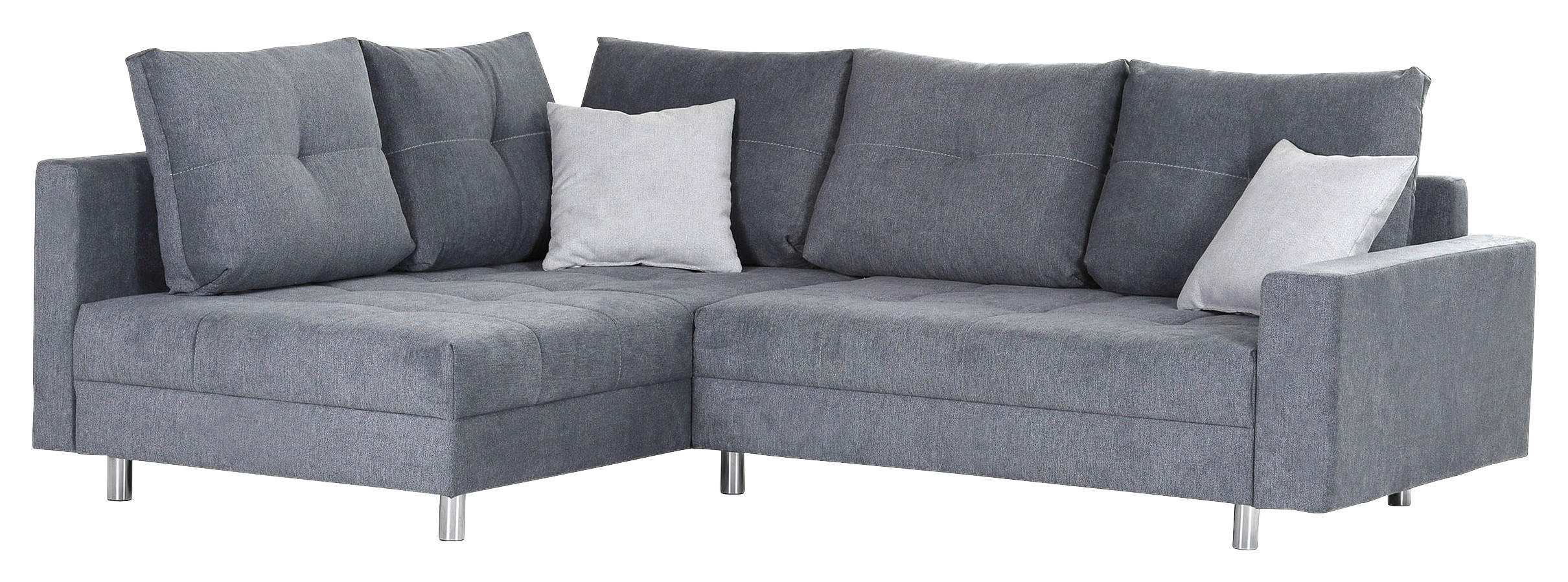 HÖRNSOFFA i flatväv mörkgrå  - mörkgrå/kromfärg, Design, textil/plast (190/245cm) - MID.YOU