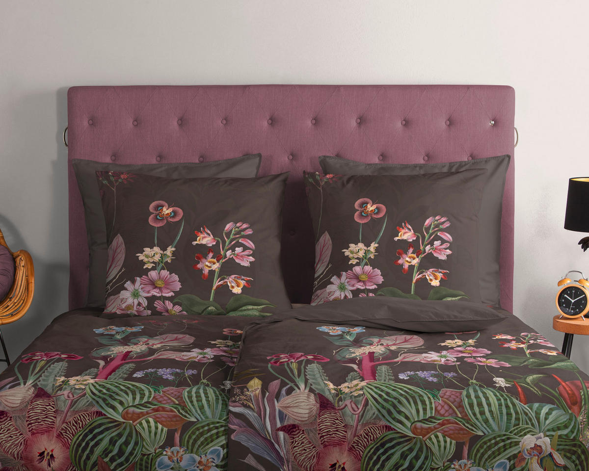WENDEBETTWÄSCHE Phoebe Renforcé 155/220 cm  - Dunkelbraun/Braun, Design, Textil (155/220cm)