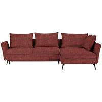 ECKSOFA in Webstoff Rostfarben  - Rostfarben/Schwarz, Design, Textil/Metall (282/182cm) - Carryhome