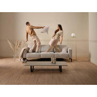 3-SITZER-SOFA Samt Braun  - Schwarz/Braun, Design, Textil/Metall (250/86/86-94cm) - SENSOO