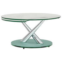 COUCHTISCH in Metall, Glas 80-128/80/40 cm  - Chromfarben/Silberfarben, Design, Glas/Metall (80-128/80/40cm) - Naos
