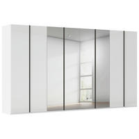 DREHTÜRENSCHRANK 400/223/61 cm,  in Weiß, 8-türig  - Graphitfarben/Weiß, Basics, Glas/Holzwerkstoff (400/223/61cm) - Novel