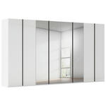 DREHTÜRENSCHRANK 400/223/61 cm,  in Weiß, 8-türig  - Graphitfarben/Weiß, Basics, Glas/Holzwerkstoff (400/223/61cm) - Novel