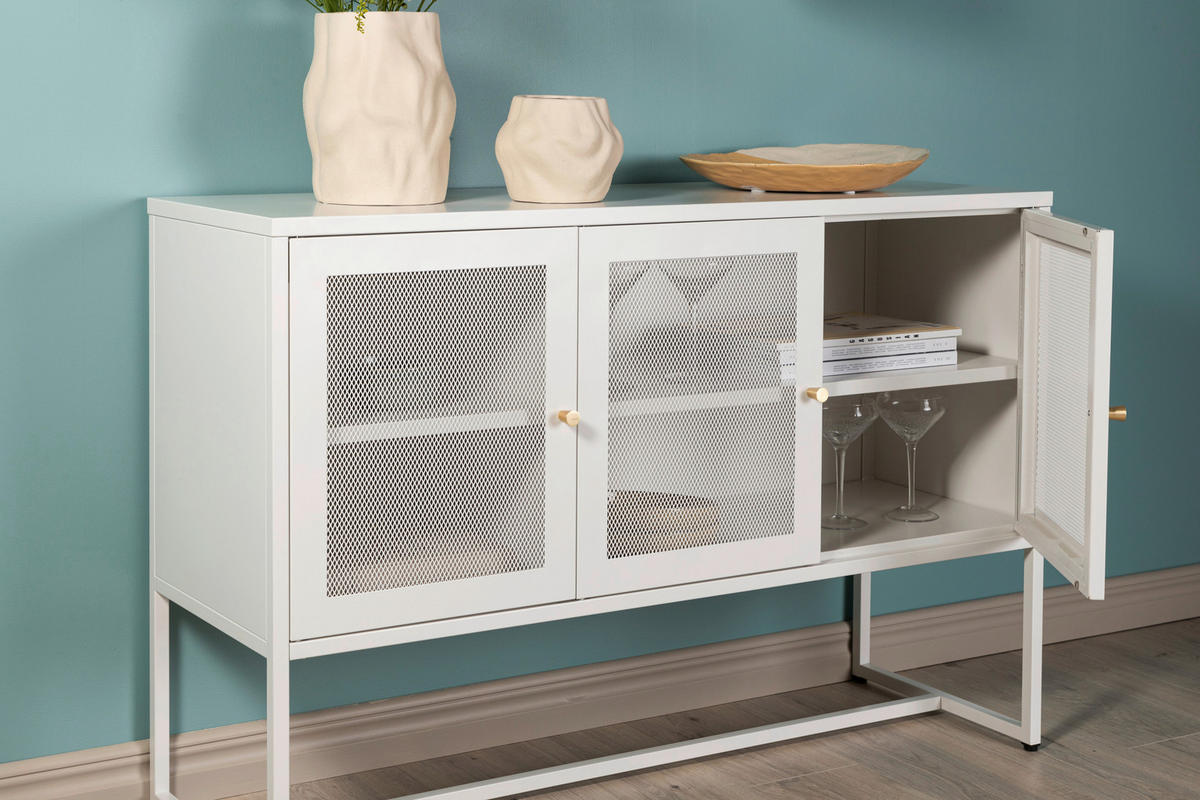 SIDEBOARD  in 120/80/40 cm  - Weiß, Design, Metall (120/80/40cm) - Livetastic