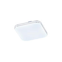 LED-DECKENLEUCHTE Porto   - Chromfarben/Weiß Hochglanz, KONVENTIONELL, Glas (29,50/29,50cm) - Fischer & Honsel