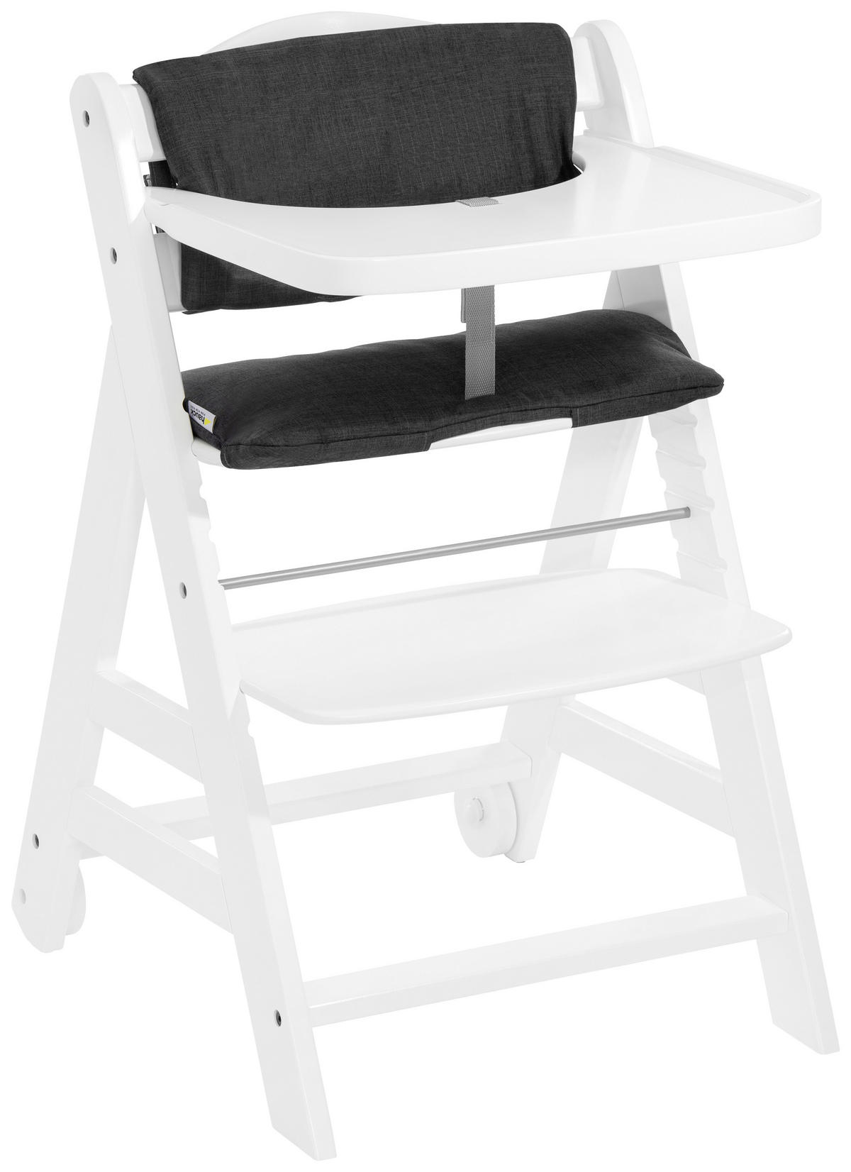 HOCHSTUHL BETA + BOUNCER Grau, Weiß  - Weiß/Grau, Basics, Holz (58/48/83cm) - Hauck