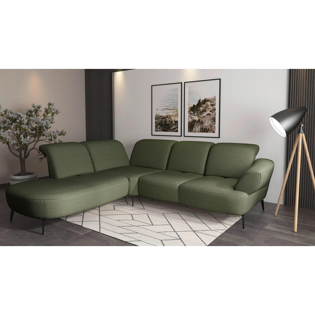 Sit & More ROHOVÁ SEDAČKA, textil, olivovozelená