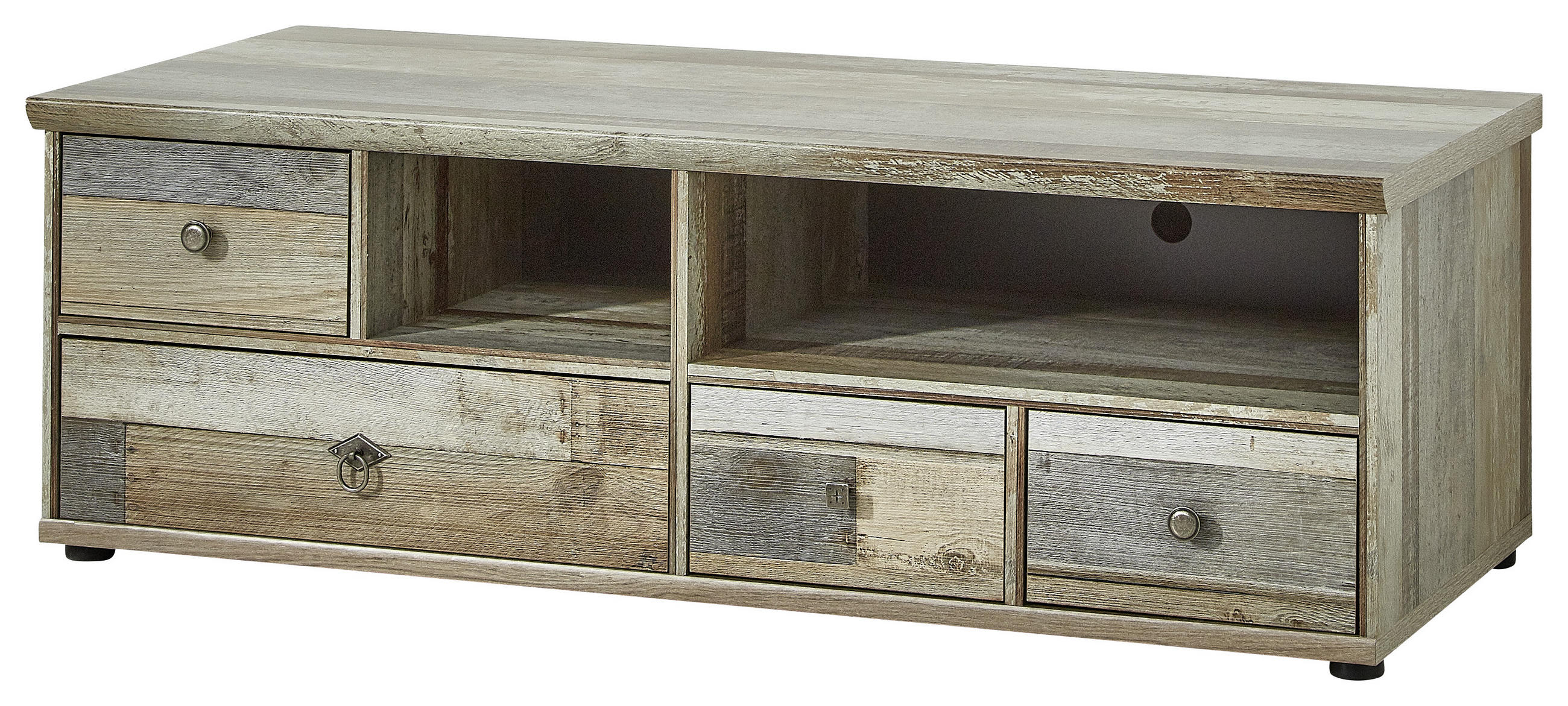TV-ELEMENT - Messingfarben/Schwarz, Basics, Holzwerkstoff/Kunststoff (130/43/52cm) - Livetastic