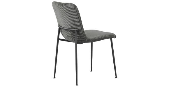 STUHL Cord Grau - Schwarz/Grau, Design, Textil/Metall (43/83/56cm) - Xora
