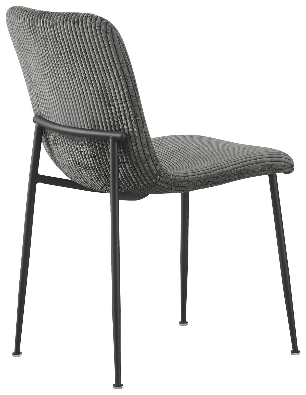 STOL, kovina, tekstil siva  - siva/črna, Design, kovina/tekstil (43/83/56cm) - Xora