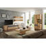 WOHNWAND Wildeiche furniert Grau, Naturfarben - Naturfarben/Grau, Design, Holz/Metall (336/186/55,2cm) - Voglauer