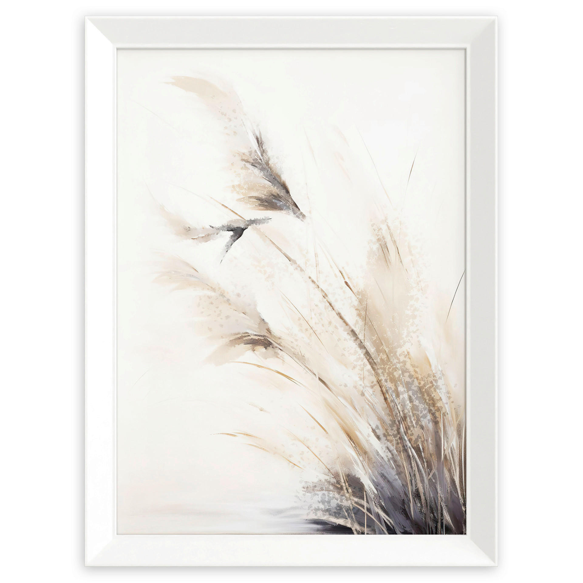 DRUCKGRAFIK Landschaft & Natur, Pflanzen  - Beige/Weiß, Basics, Holz/Papier (75/56/3cm)
