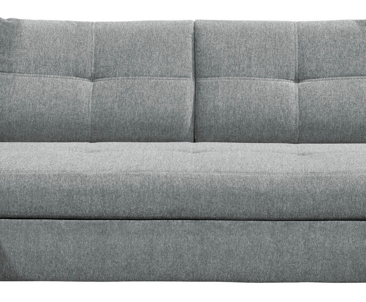 WOHNLANDSCHAFT Hellgrau Webstoff  - Hellgrau, MODERN, Kunststoff/Textil (233/349/177cm) - MID.YOU