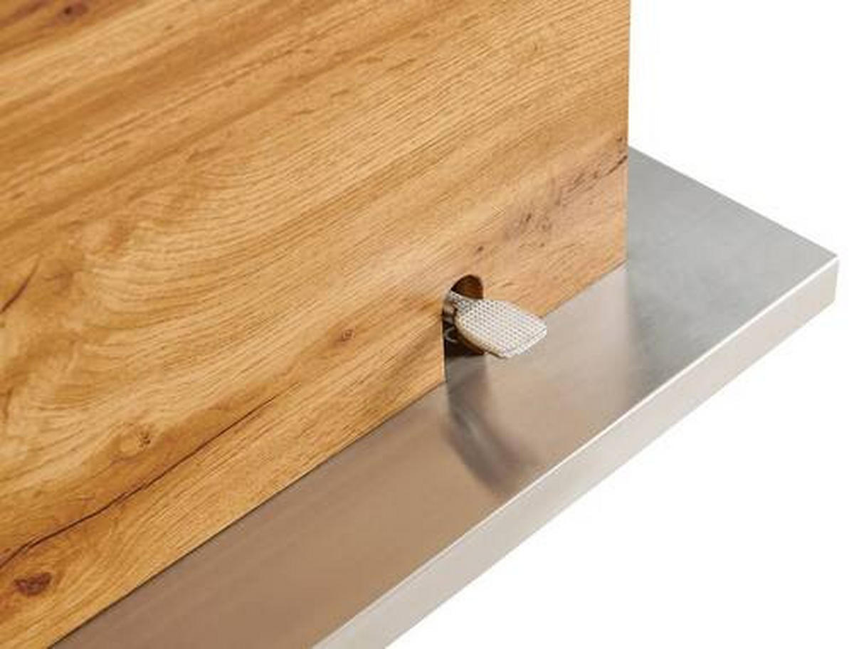COUCHTISCH in Metall, Holzwerkstoff 140/70/48-77 cm  - Weiss/Eichefarben, Design, Holzwerkstoff/Metall (140/70/48-77cm) - Livetastic